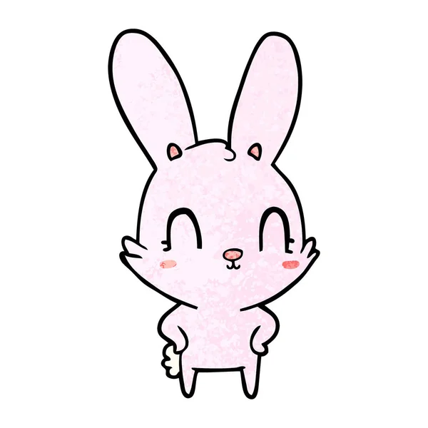 Vector Illustration Cute Cartoon Rabbit — Stock Vector