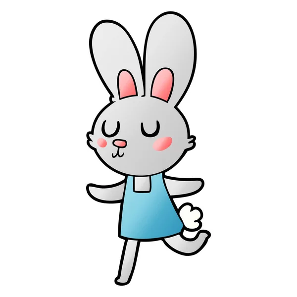 Çizgi Film Tavşanının Vektör Çizimi — Stok Vektör