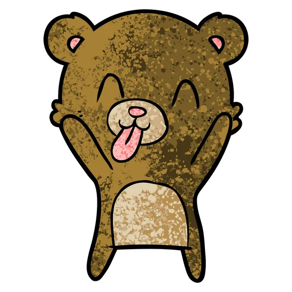 Векторна Ілюстрація Грубого Мультяшного Ведмедя — стоковий вектор