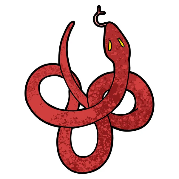 Vektorová Ilustrace Kresleného Hada — Stockový vektor