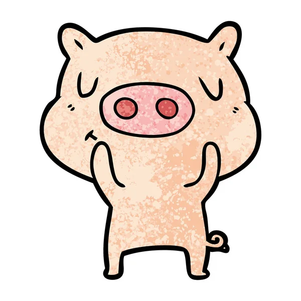 Illustration Vectorielle Contenu Dessin Animé Porc — Image vectorielle