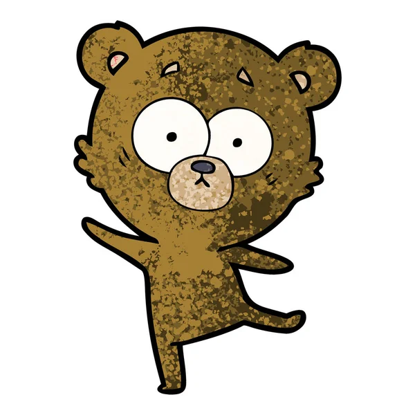 Vektor Illustration Des Besorgten Bären Cartoons — Stockvektor