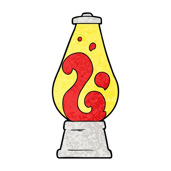 Lámpara Lava Retro Dibujos Animados — Vector de stock