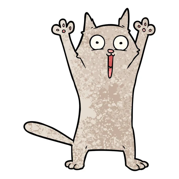 卡通快乐猫的矢量插图 — 图库矢量图片