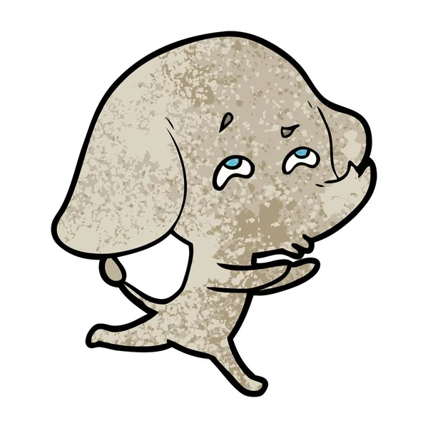 Ilustración Vectorial Del Elefante Dibujos Animados Recordando — Archivo Imágenes Vectoriales
