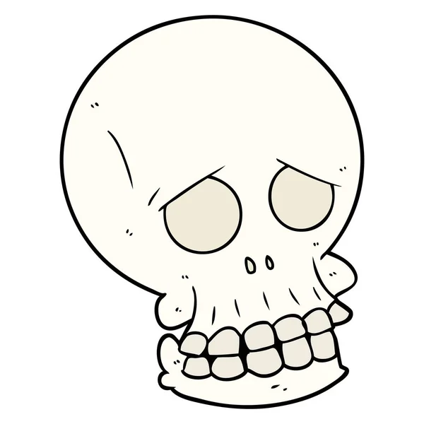 Vector Illustration Cartoon Skull — Stock Vector