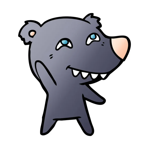 Vector Illustration Bear Cartoon Character — Stock Vector