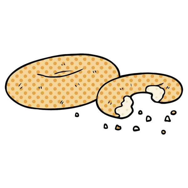 Ilustrasi Vektor Dari Bagel Kartun - Stok Vektor