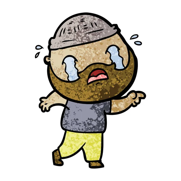 sakallı adam ağlıyor çizgi film