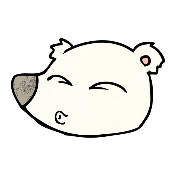 Vector Illustration Polar Bear Cartoon — 스톡 벡터