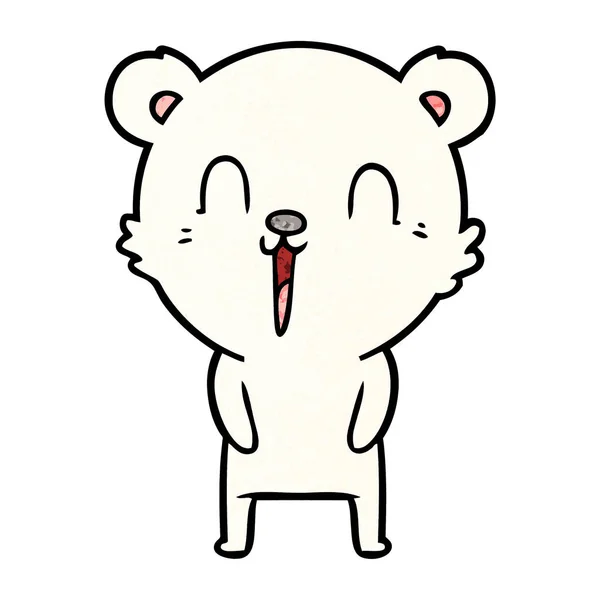 Vector Illustration Polar Bear Cartoon — 스톡 벡터