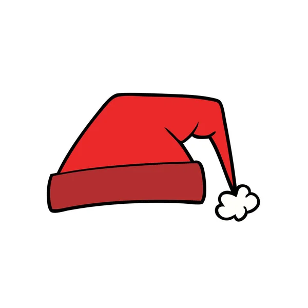 Vector Illustration Cartoon Christmas Hat — Stock Vector