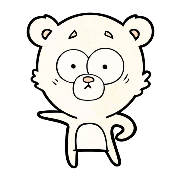 Desenho Animado Urso Polar Surpreso — Vetor de Stock