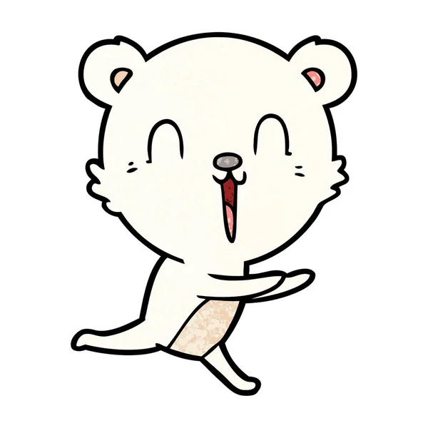 Glad Isbjörn Cartoon — Stock vektor