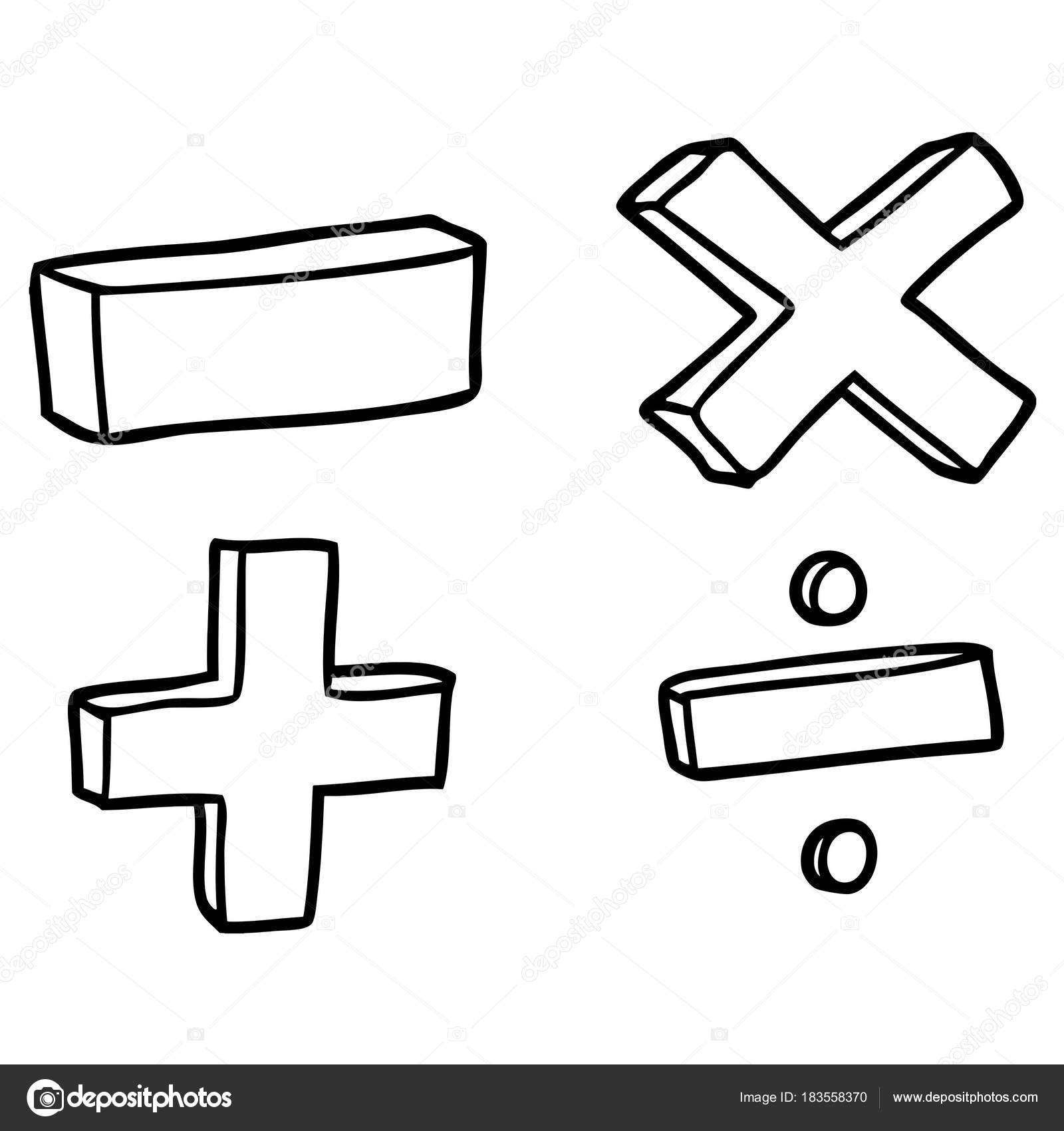 Vector Illustration Cartoon Math Symbols Stock Vector Image by  ©lineartestpilot #183558370