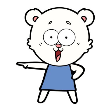 Kutup Ayısı Çizgi Filminin Vektör İllüstrasyonu