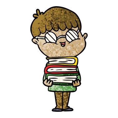 çizgi film çocuk gözlük takıyor