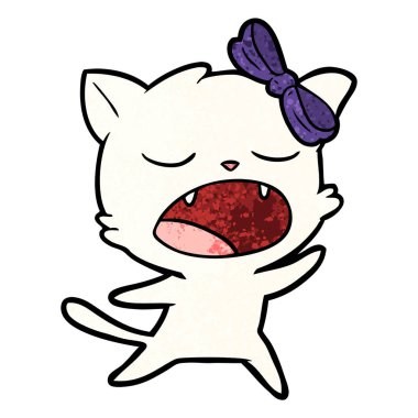  vektör çizim karikatür şarkı kedi