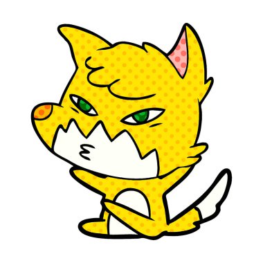 Tilki çizgi film karakteri vektör çizim