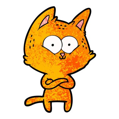 Çizgi film kedisinin vektör çizimi