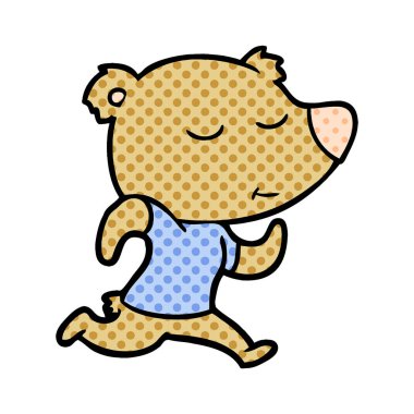 ayı çizgi film karakteri vektör çizim 