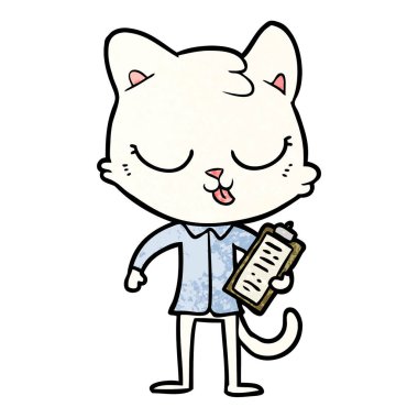 Çizgi film kedisinin vektör çizimi