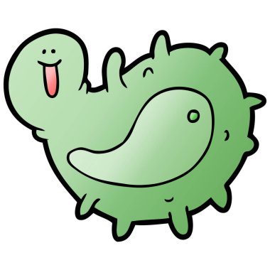 vektör çizim karikatür mikrop