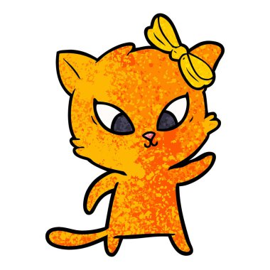 Çizgi film kedisinin vektör çizimi