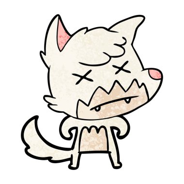 Tilki çizgi film karakteri vektör çizim