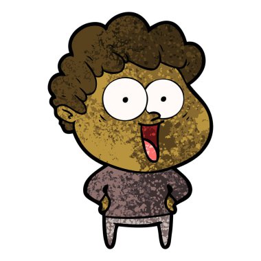 vektör çizim karikatür mutlu adam