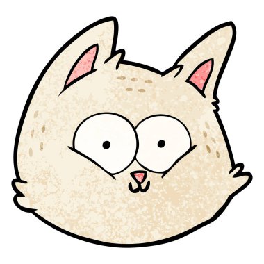 vektör çizim karikatür kedi yüz