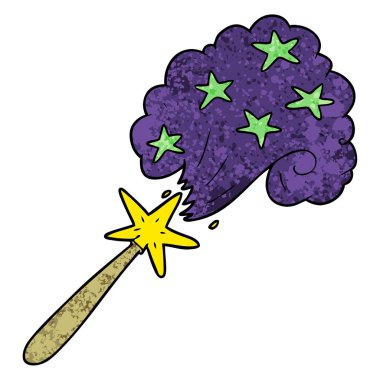 vektör çizim karikatür sihirli değnek