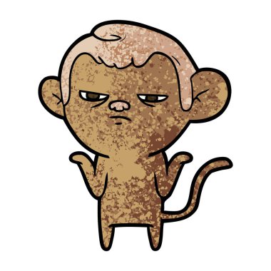 Çizgi film maymununun vektör çizimi