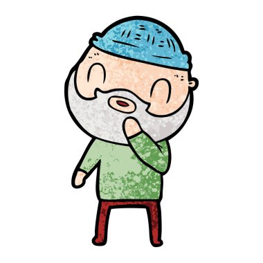 vektör çizim karikatür sakallı adam