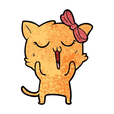 Çizgi film kedisinin vektör çizimi