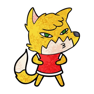 Akıllı karikatür fox vektör çizim