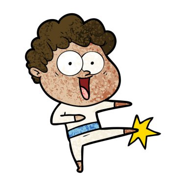 vektör çizim karikatür mutlu adam