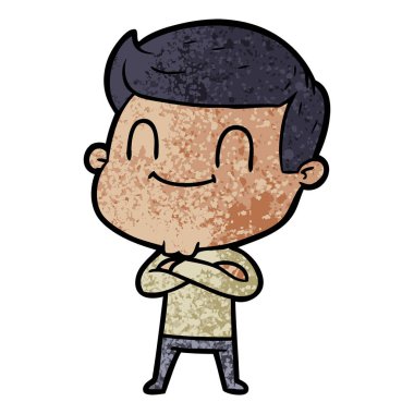 vektör çizim karikatür dostça adam 