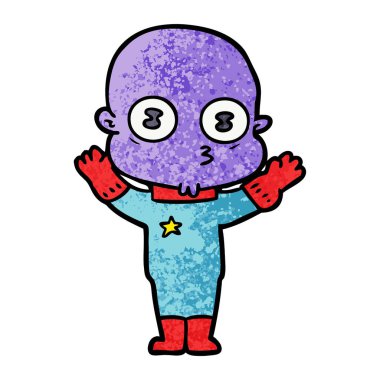 çizgi film garip kel uzay adamı