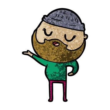 Sakallı çizgi film adamı.