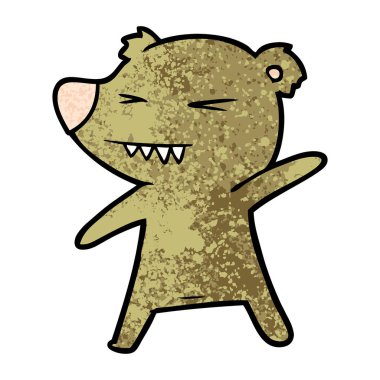 ayı çizgi film karakteri vektör çizim 