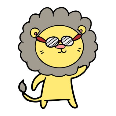 Çizgi film aslanının vektör çizimi