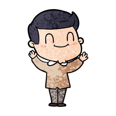 vektör çizim karikatür dostça adam 