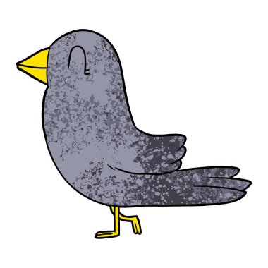 Çizgi film kuşunun vektör çizimi