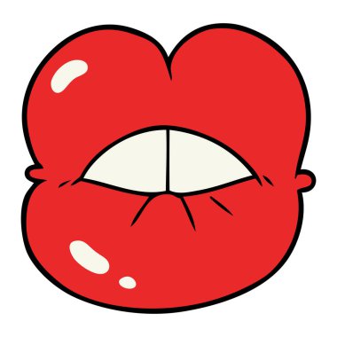 vektör çizim karikatür dolgun dudaklar