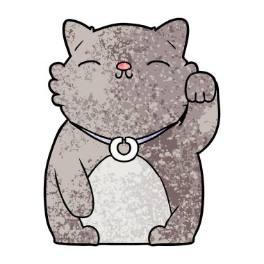 Çizgi film kedisinin vektör çizimi