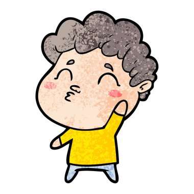 surat asmayı çizgi film adam vektör çizim