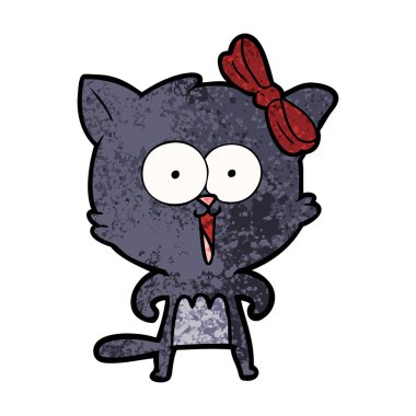 Çizgi film kedisinin vektör çizimi