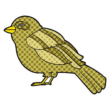 Çizgi film kuşunun vektör çizimi