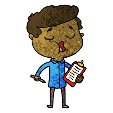  vektör çizim konuşuyor karikatür adam